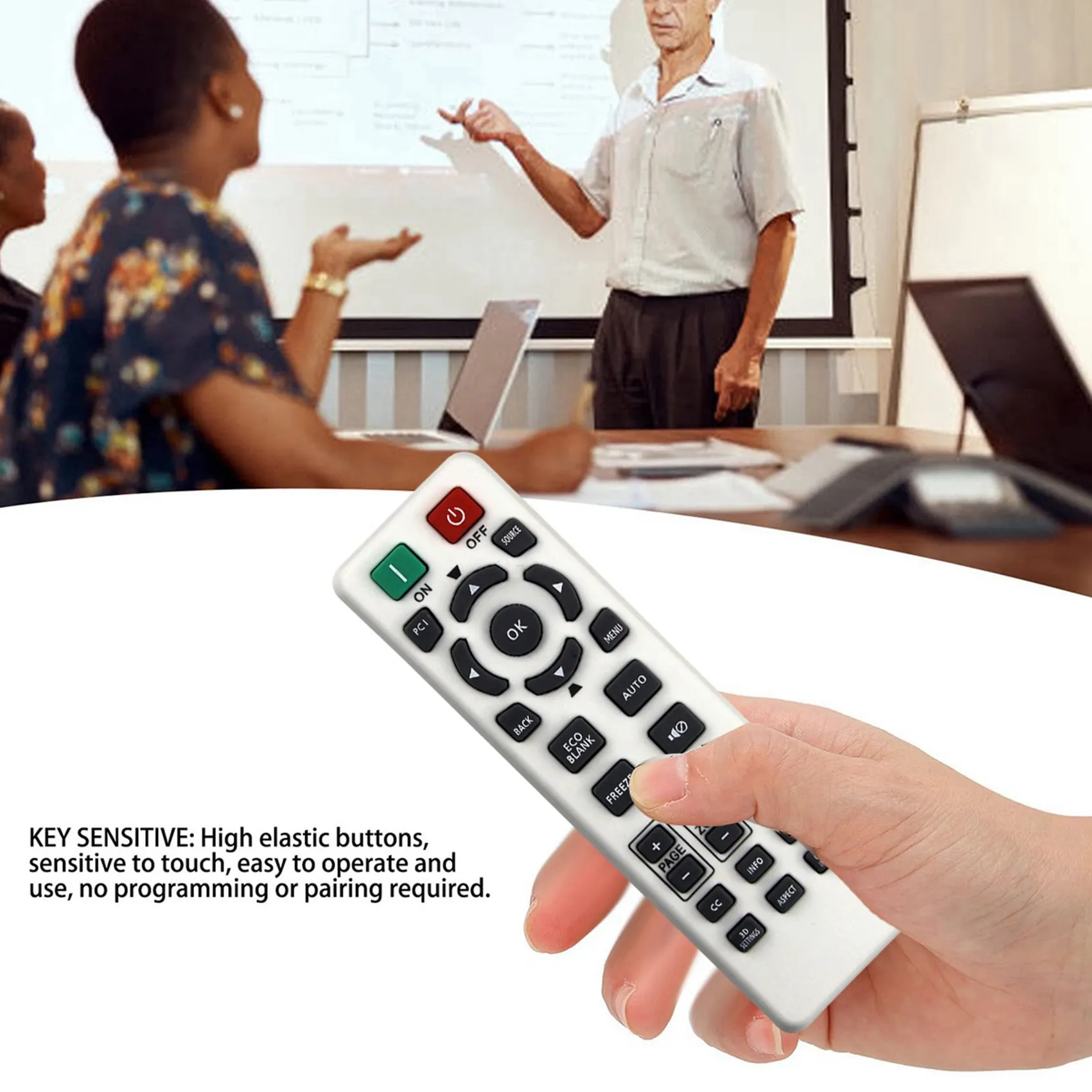 AS62 2X RS7286 Replace Remote Control For BENQ Projector TH682ST TH681 TH535 TH530 MS527 MS524 W1080ST W1070 HT1075 HT2150ST