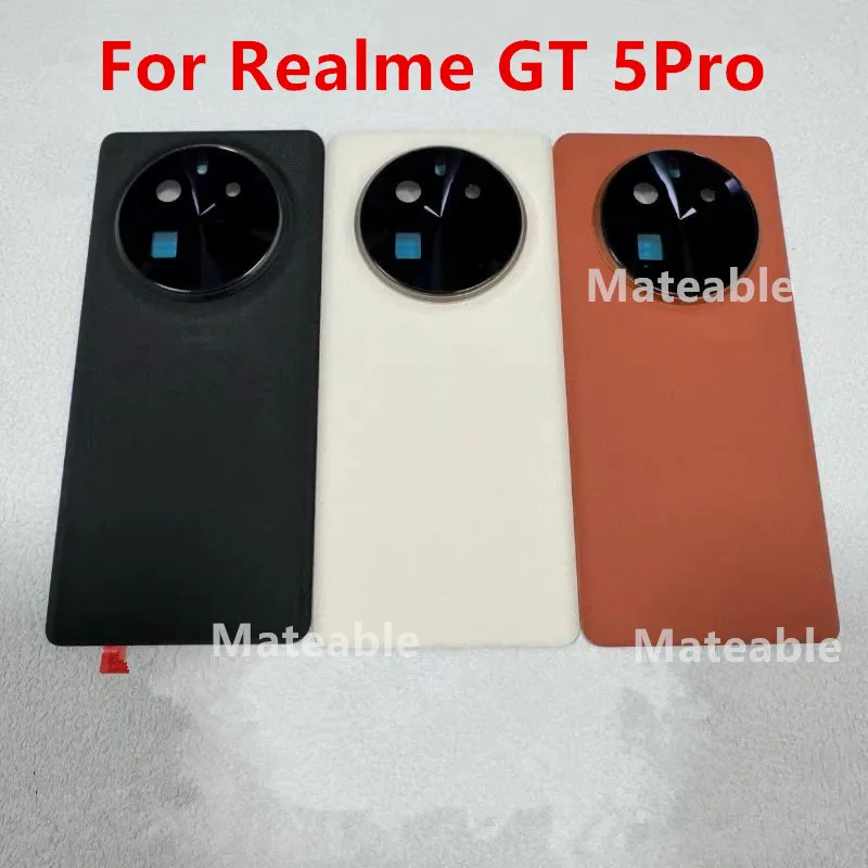 GT5Pro Housing For Realme GT 5 Pro GT5 Pro Battery Back Cover Repair Replace Door Phone Rear Case + Camera Lens RMX3888