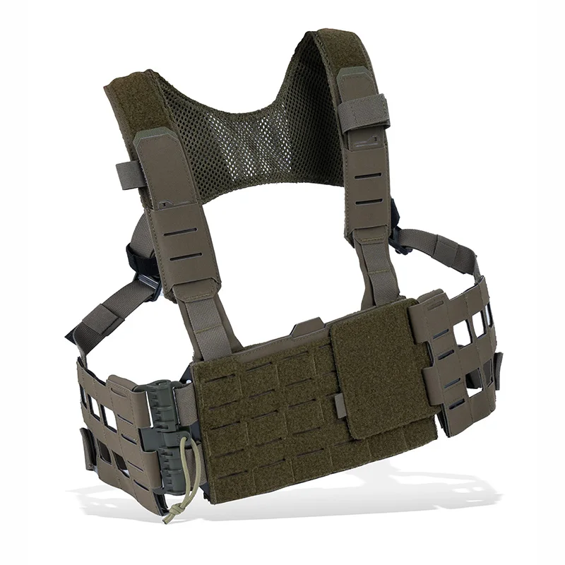 Taktyczny zestaw rozszerzający MOLLE Chest Rig w stylu kamuflażu, system szybkiego odpinania, panel HX do sprzętu airsoftowego i myśliwskiego.