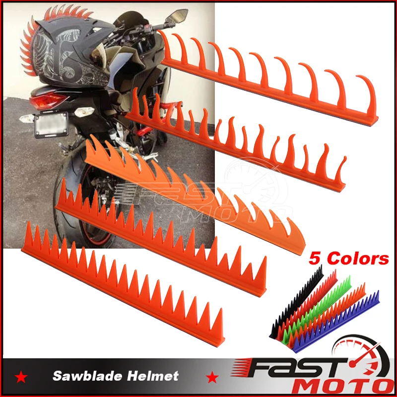 5 Colors Motorcycle Biker Racing Sawblade Helmet Mohawk Decals Warhawk Spike Decorative Ski Snowboard Helmets Hawk Universal