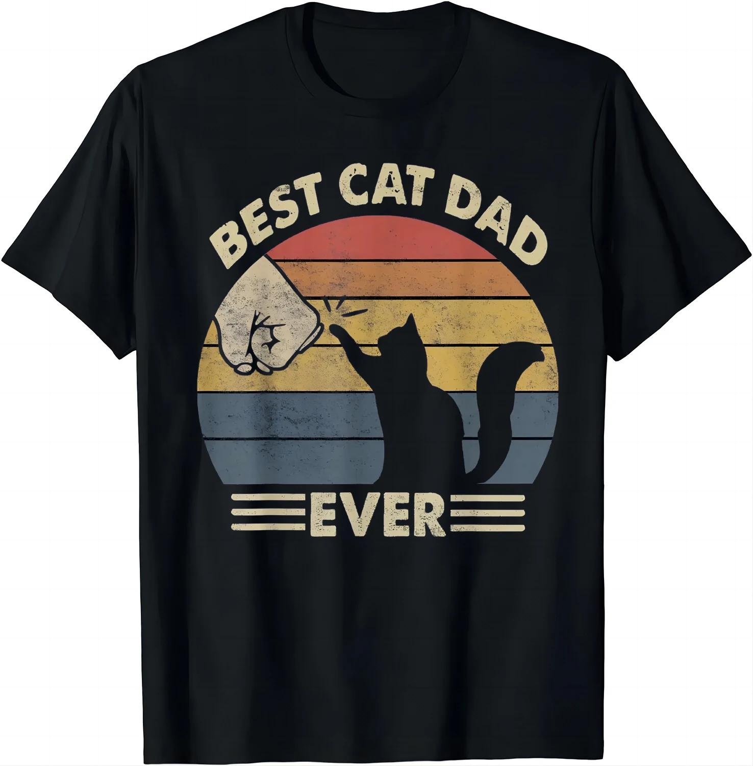 Cat-Shirt Men Best Cat Dad Ever Funny Dad T-Shirt Unisex Summer Streetwear Tops Graphic T Shirts Funny Shirt Camisas