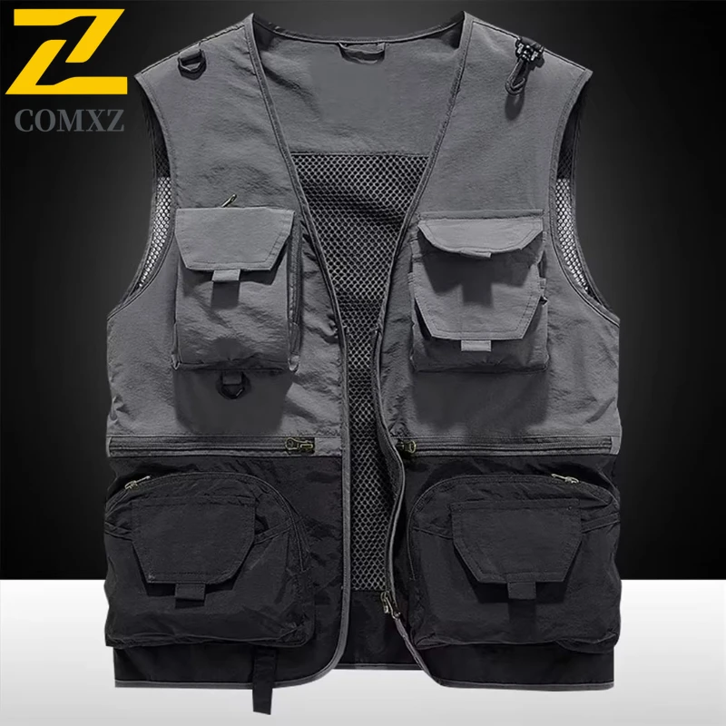 

Men's Casual Vest Outdoor Multi Pocket Photography Fishing Lightweight Vests Utility Classics Spring And Autumn Baggy Waistcoat