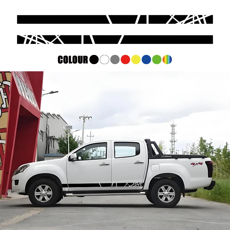 

Car Stickers Pickup Truck Off Road Door Side Stickers PVC Vinyl Decals For Ford Ranger Nissan Dodge