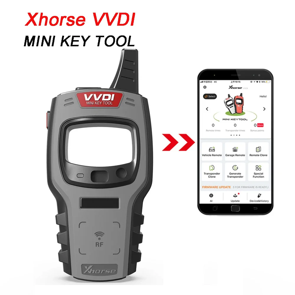 Xhorse VVDI MINI Key Tool Global Version No Copy 48 Transponder 96 Bit Function Token Support IOS Android Remote Key Programmer