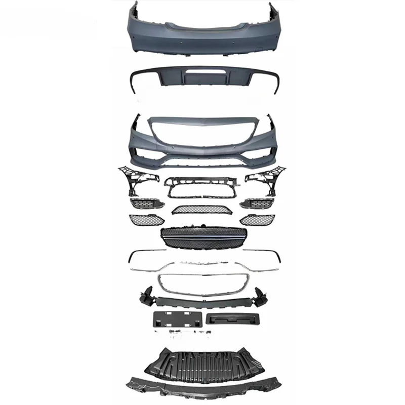 High Quality CLS63 Style Body Kit With Bumper Grill Lip For CLS W218 2012-2017 Modified Exterior Tuning Parts