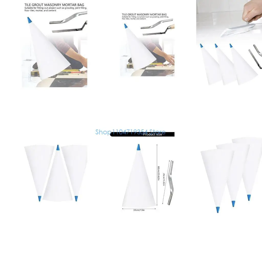 

0XLD Прочный инструмент для затирки плитки из ПВХ с мешком для раствора для профессионального результата