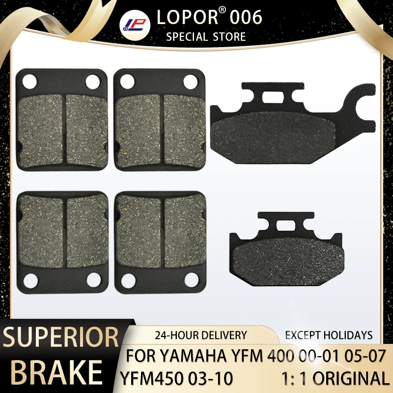 

LOPOR Motorcycle Brake Pads Front&Rear For SUZUKI LT-A 500 Vinson 4WD Auto 03-07 LT-F 500 Vinson Quadrunner 03-07 LTA LTF