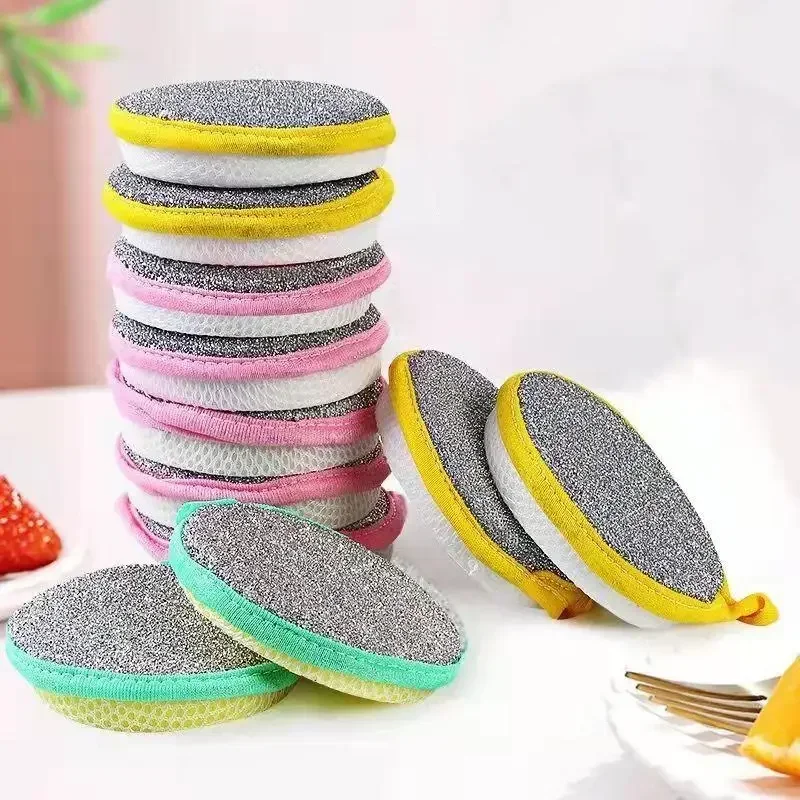 3/5/10PCS Double Side Dishwashing Sponge Dish Washing Brush Pan Pot Dish Wash Sponges Household Cleaning Reusable Kitchen Tools