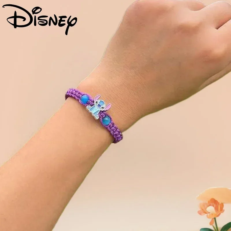 

Hot Disney Cartoon Stitch Girls Bracelet Lilo & Stitch Fashion Versatile Hand Woven Bracelet Jewelry Children's Gift Stich