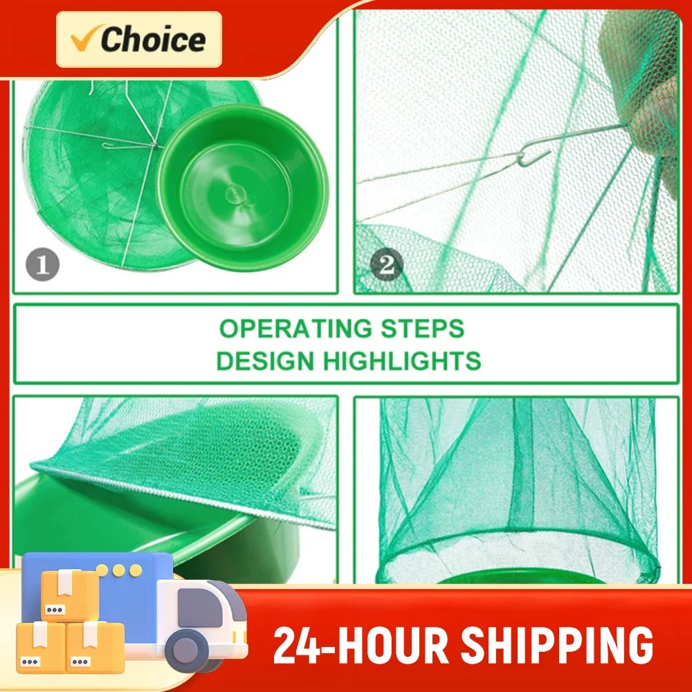 Flies Flytrap Cage Net Fly Catcher Killer Trap Control Reusable Hanging for Household Kitchen Protection
