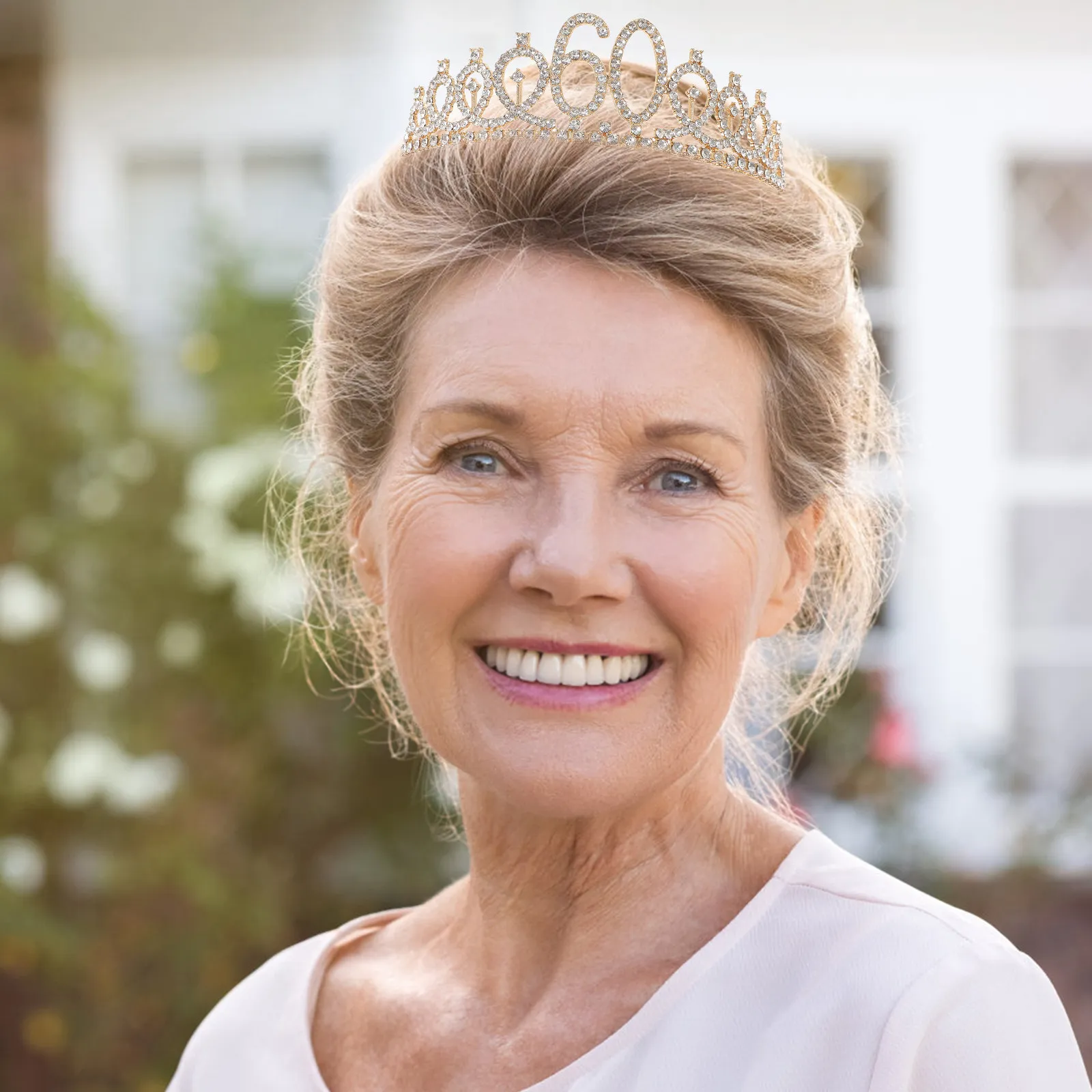 

1Pcs Rhinestone Birthday Crown Headband Alloy Hair Clasp Lightweight Comfortable for Party Wedding Engagement Birthday Gift