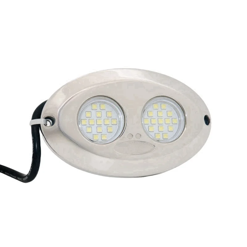 Underwater Boat Light, 120W RGBW Multi-Color, 316 Stainless Steel Marine Hardware, IP68 12V, for Ocean Marine Yacht Transom Dock