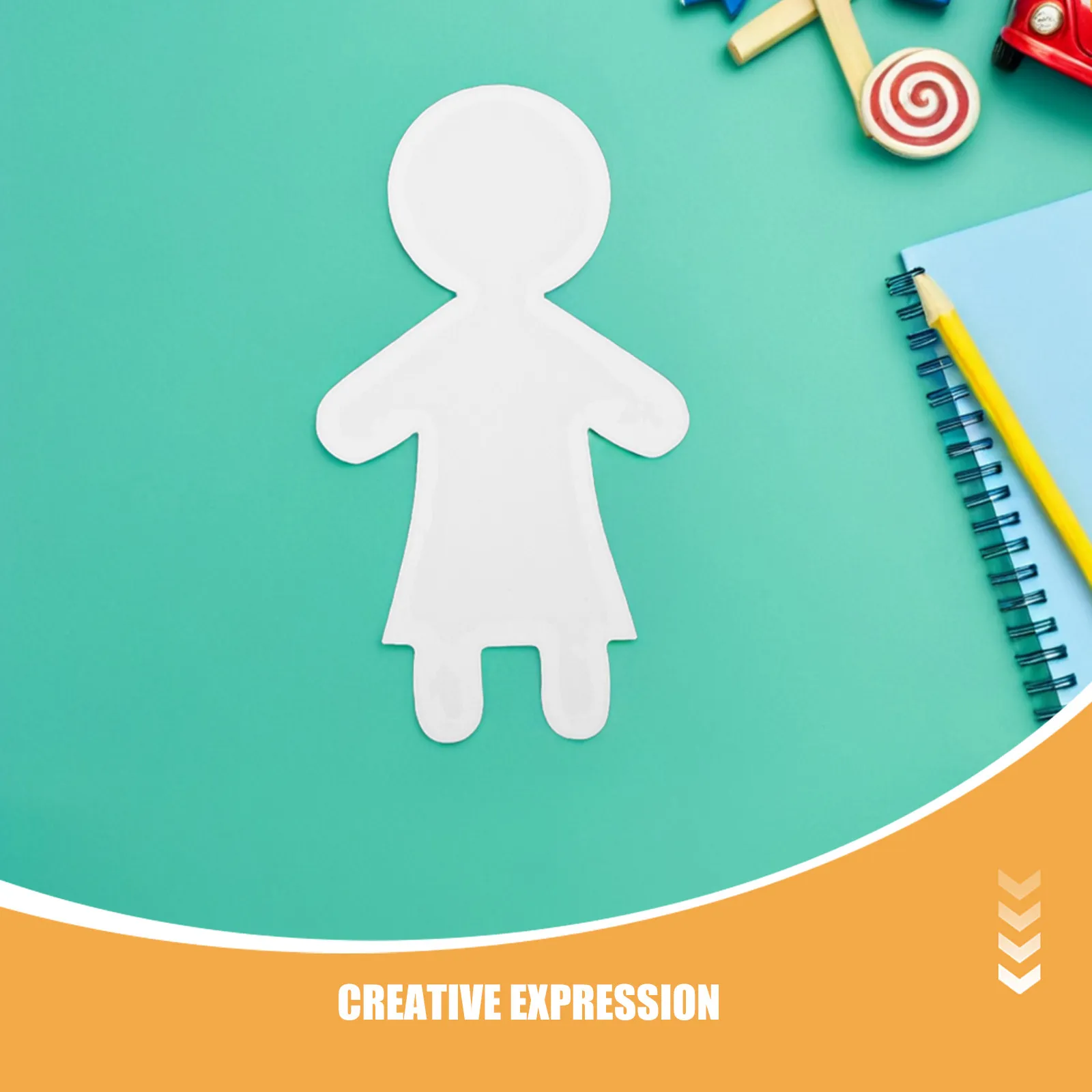 40Pcs White Blank People Cardstock Cutouts Unpainted Paper Shapes for Projects Preschool Classroom Art Party Supplies
