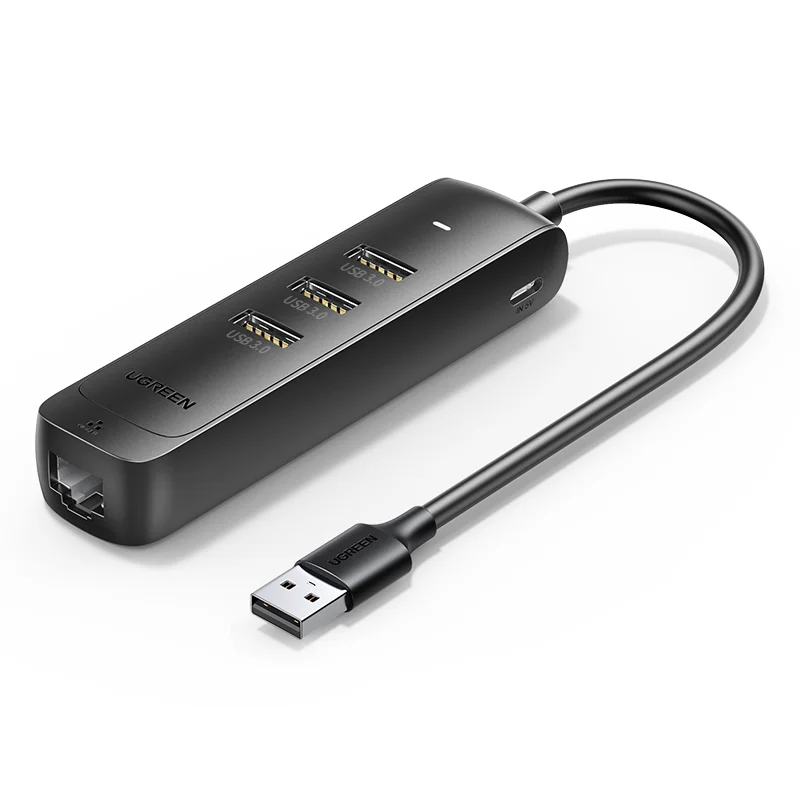 

UGREEN USB to Ethernet Adapter, 5 in 1 USB Hub With Ethernet, Multiport Network Adapter With 3 USB 3.0 Port, Gigabit RJ45,USB-C