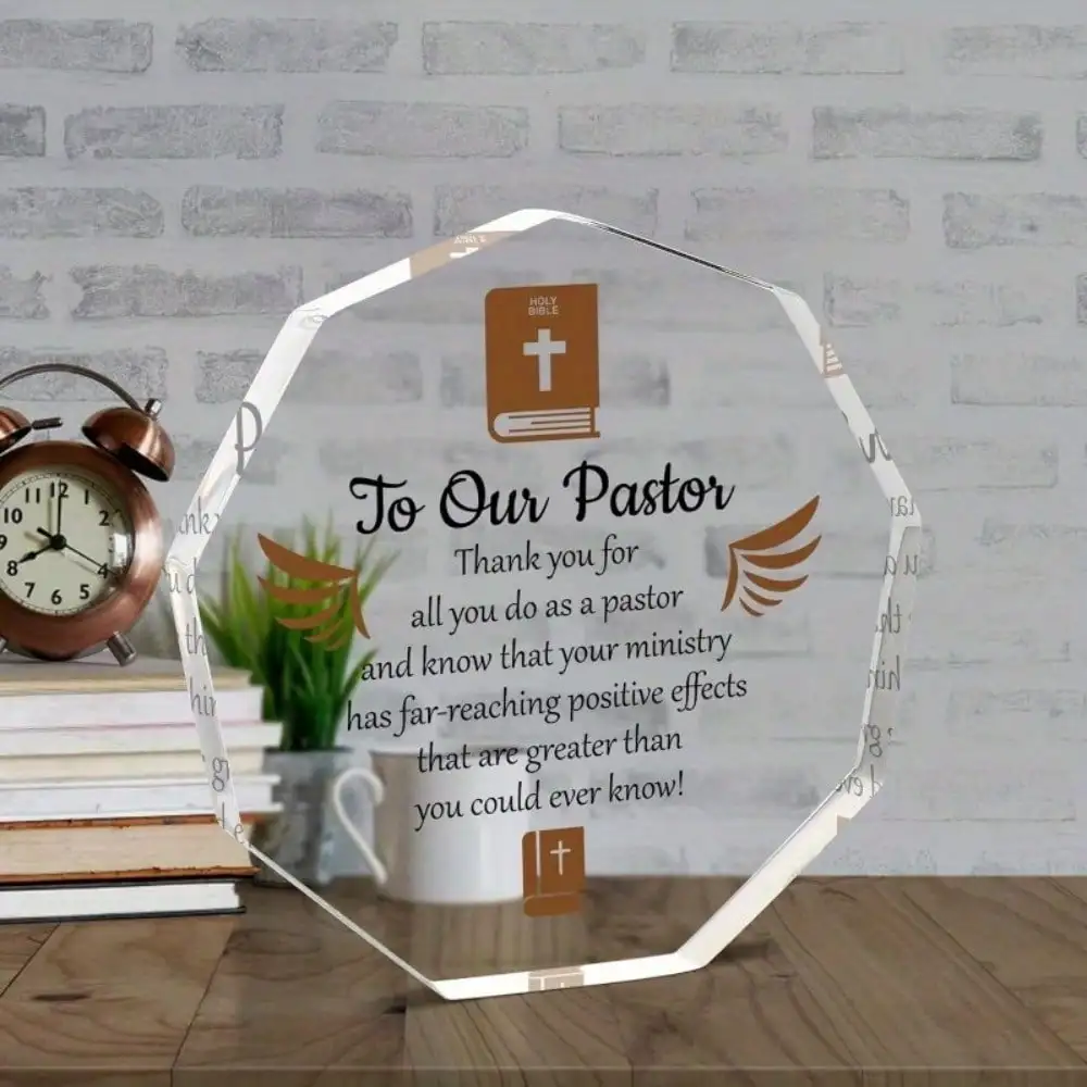 Religious Acrylic Sign Plaque Pastor Appreciation Gifts Home Office Decor