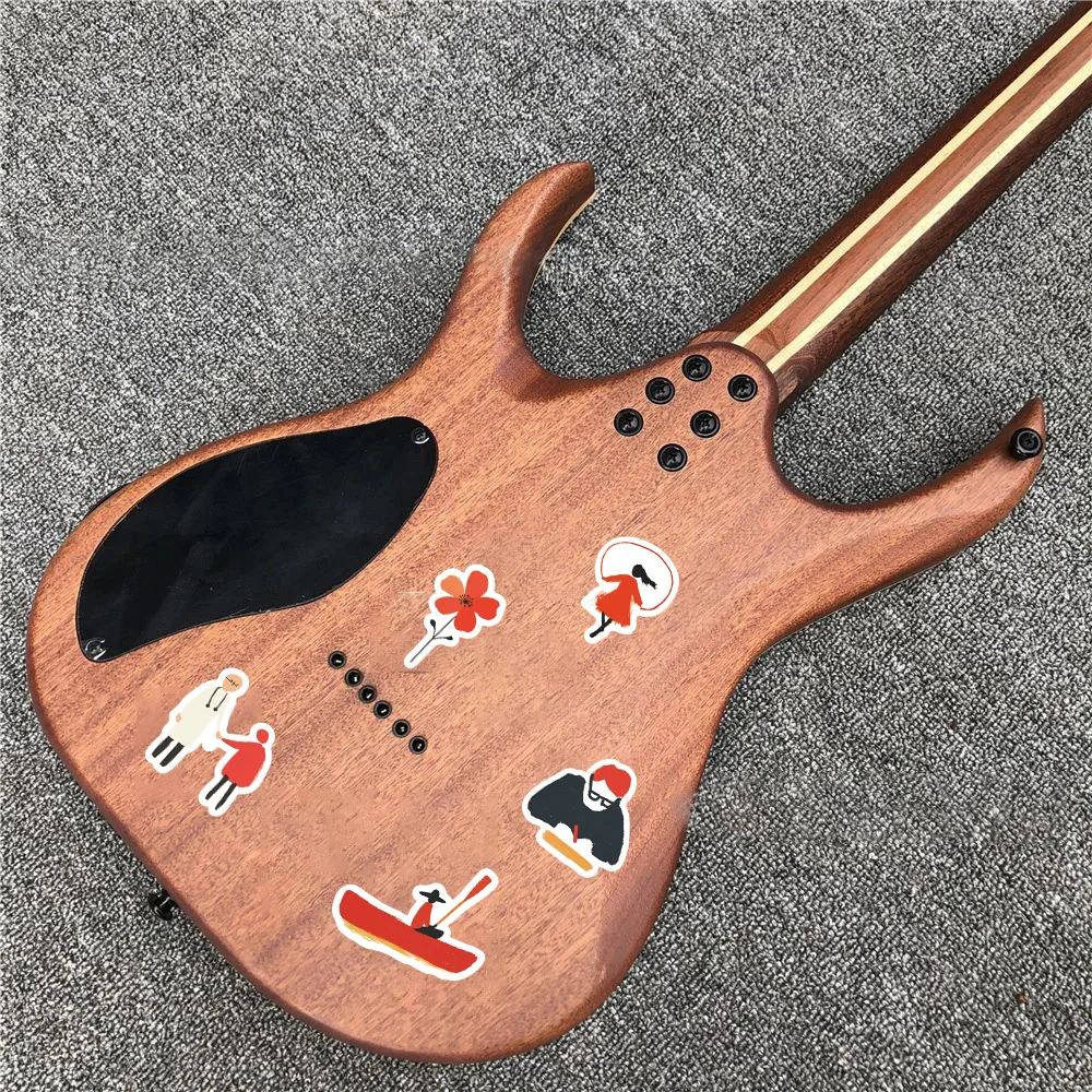 50PCS Bold Minimalist Code Red Stickers Scrapbooking Collage Material Phone Case Wall Notepad Guitar Personalized Decoration