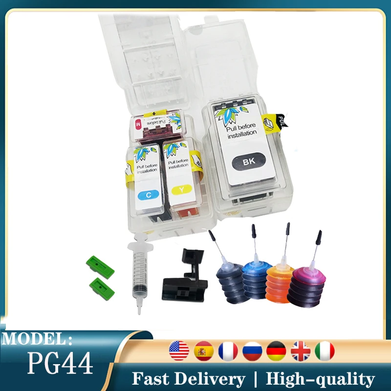 

PG44 Black CL54 Color Smart Cartridge refill kit Ink Cartridge Compatible for Canon Pixma E401 E402 E461 E471 E481 printer