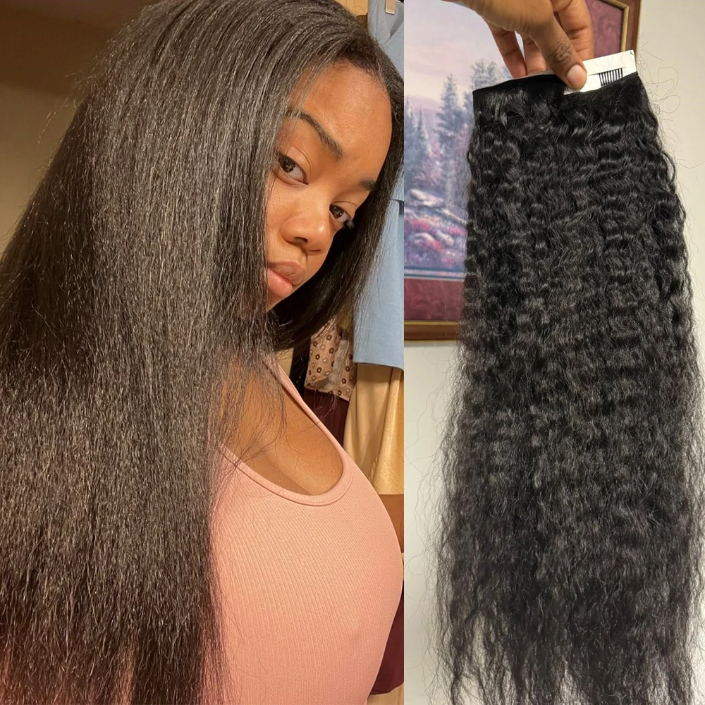 200 グラムクリップ全頭レミー毛ナチュラルブラック変態ストレートクリップヘアエクステンション本物の人毛 8 個