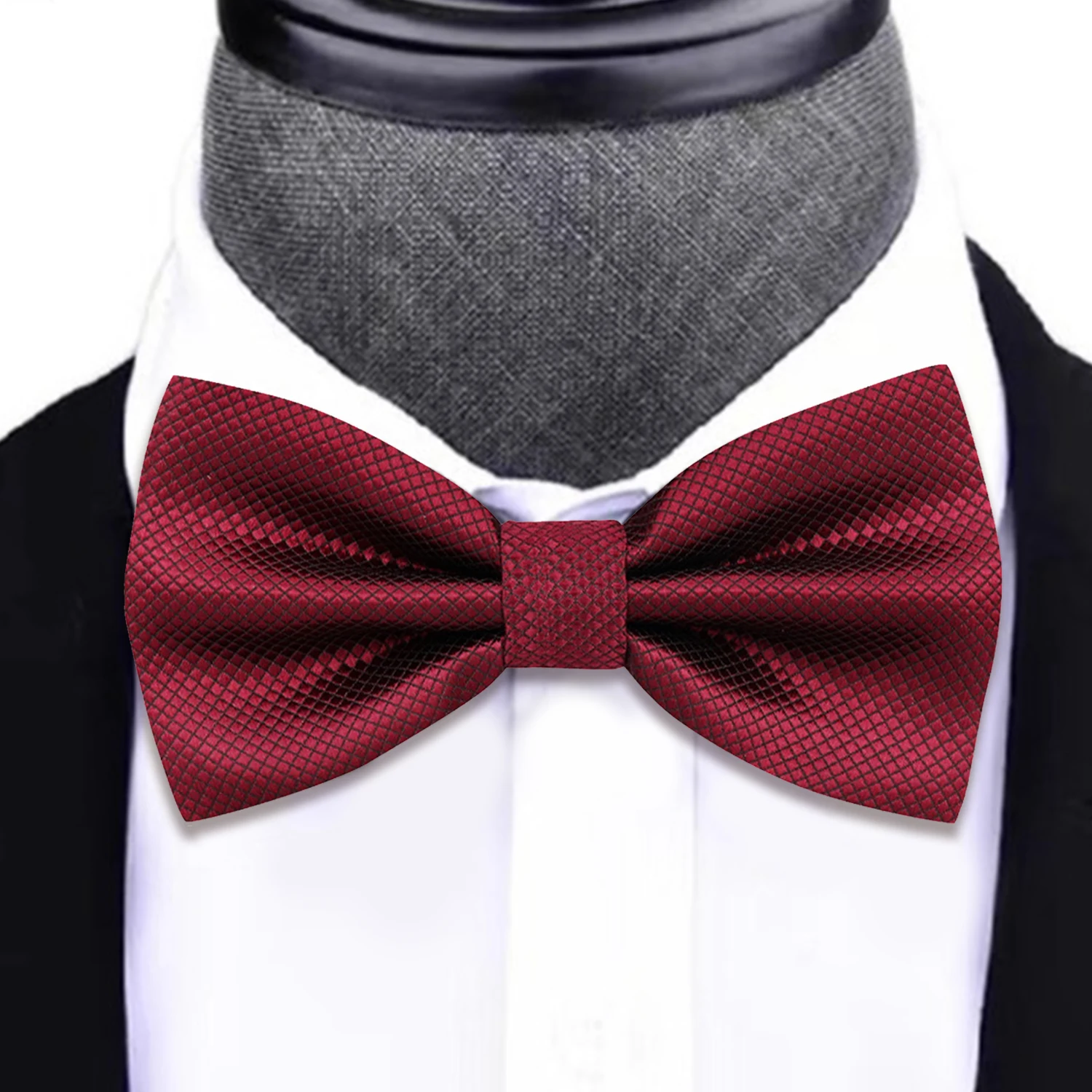 Papillon da uomo moda farfalla festa papillon da sposa per uomo papillon da collo formale accessori Bowknot tinta unita papillon rosso