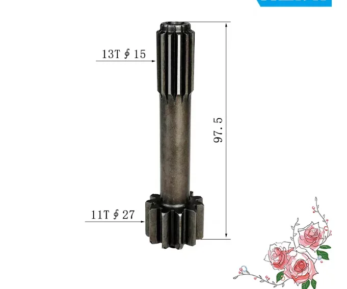 1pcs For Kubota U-30-3S/U-35-3S walking first and second level sun gear shaft motor shaft gear bearing oil seal