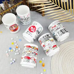 Canecas De Cerâmica De Impressão Japonesa, Chá, Vinho, Sushi, Sake Cup, Família Engraçada, Decoração Do Restaurante, Presente De Viagem Para Amigos, 280ml