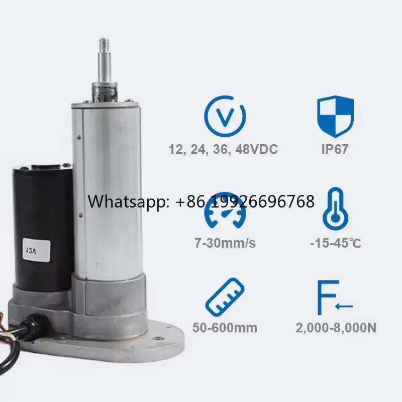 

PrimoPal Customized 12V 24V 1000mm 8000N 6000Nm Etosec Low Speed Heavy Duty Electric Stroke Actuator