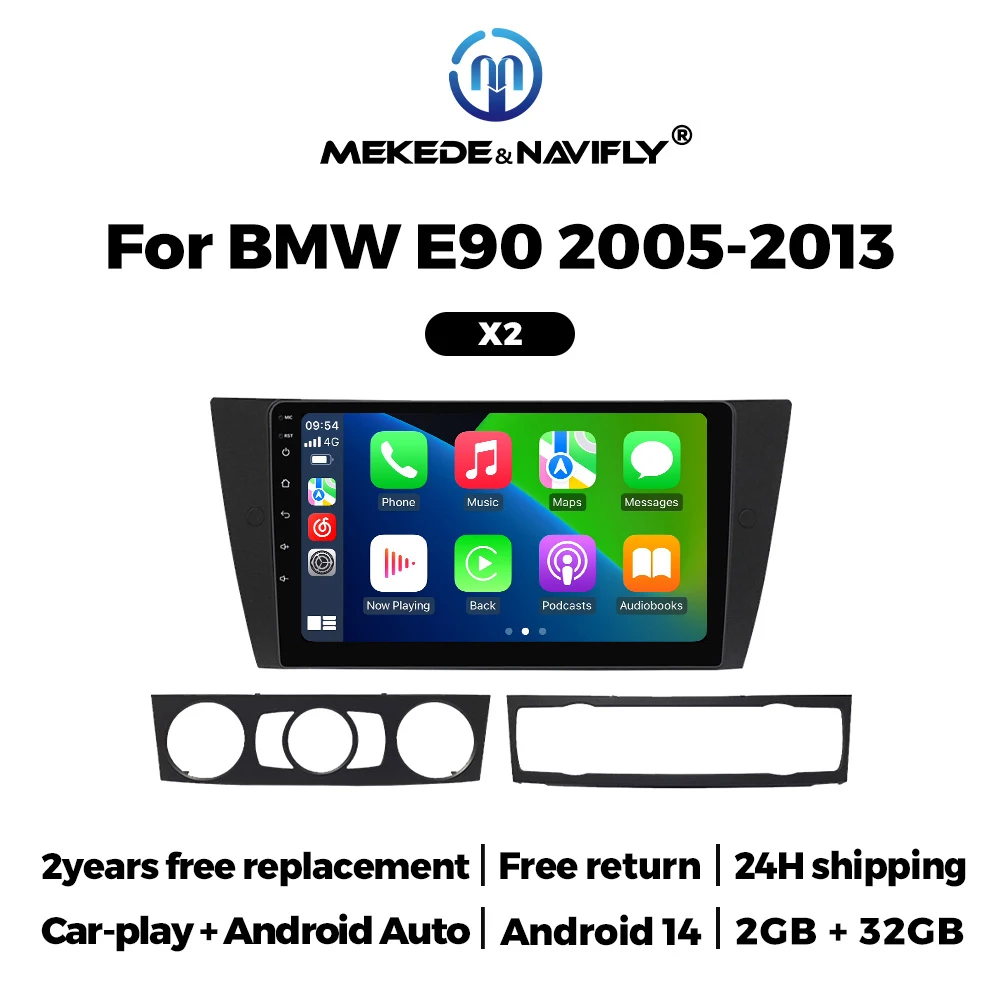 MEKEDE Android Auto Radio Scherm Voor BMW E90 E91 E92 E93 2005-2013 Draadloze Carplay WIFI Auto Multimedia stereo Video Speler