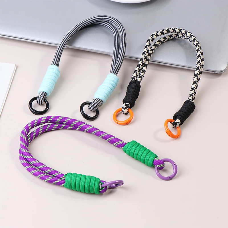 Braided Phone Case Lanyard Keychain Rope Strap Water Bottle Anti-fall Lanyard Anti-lost Keyring Backpack Charm Decor Lanyard