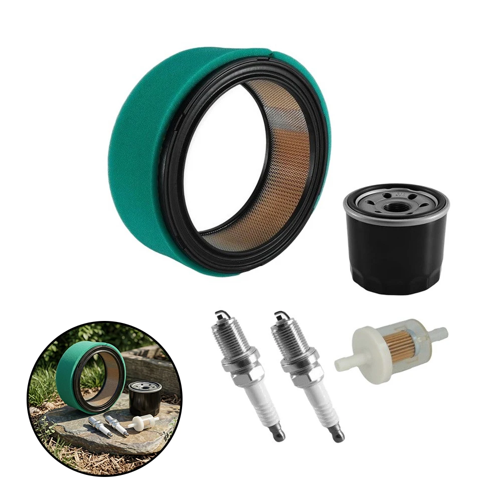 GT235E Tune-Up Kit Includes Air Filter with Green Foam Pre Cleaner Oil Filter Fuel Filter and 2 Spark for Engine Longevity