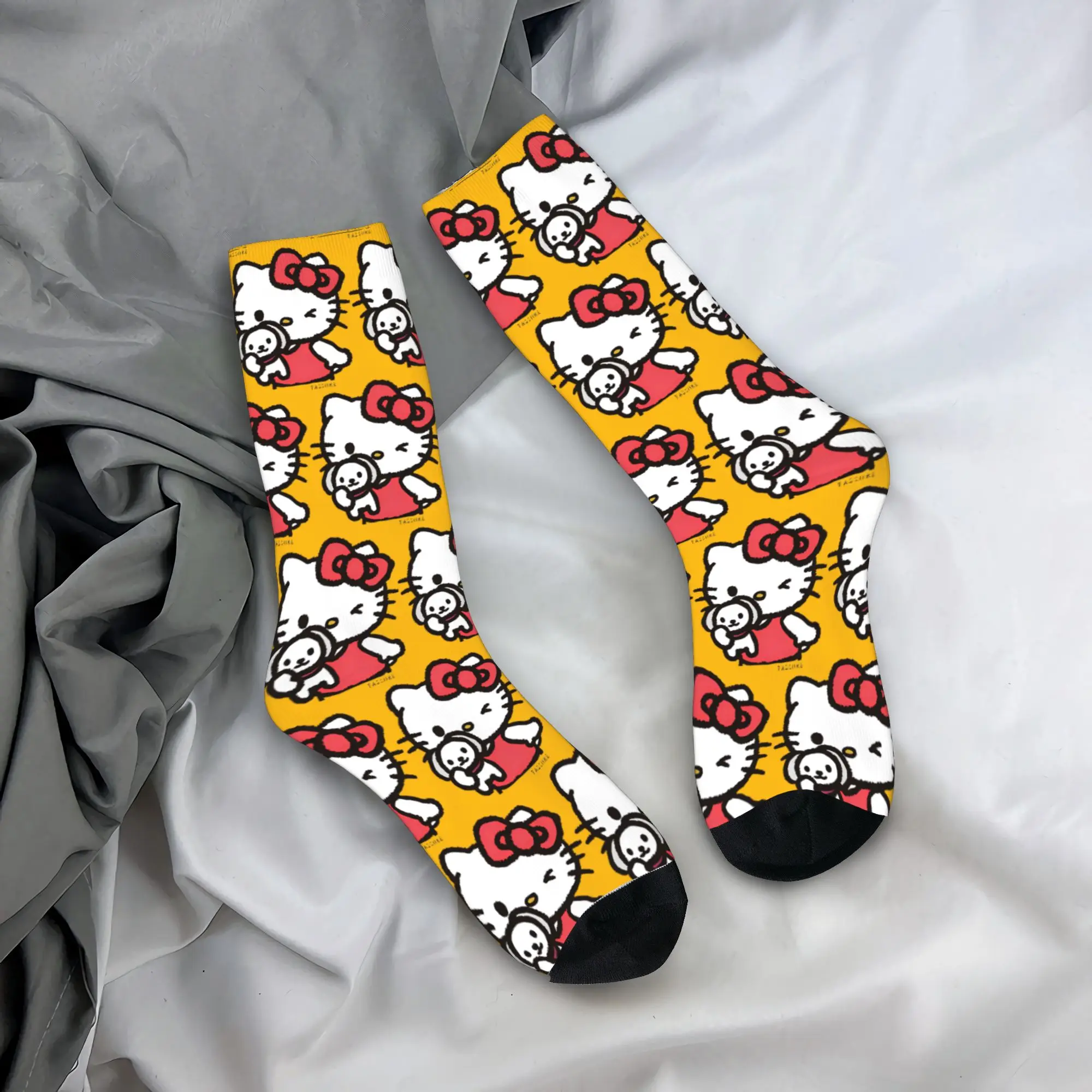 

Милые чулки с героями мультфильмов «Hello Kitty», мужские носки для взрослых, мягкие современные носки, осенние нескользящие носки для занятий спортом на открытом воздухе, подарок на день рождения