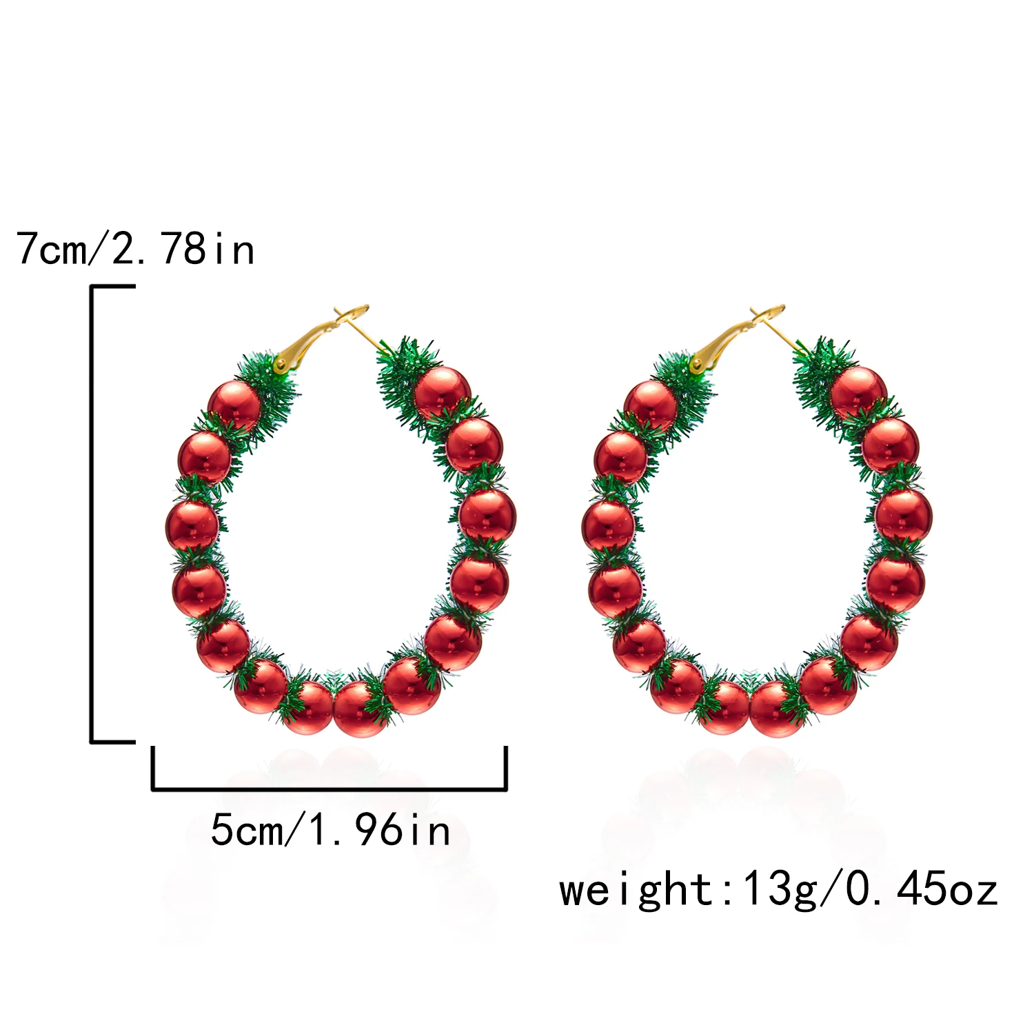 Kreative Grüne Farbe Weihnachten Girlande Bogen Glocke Anhänger Ohrringe für Frauen Mode Weihnachten Baum Ohrringe Neue Jahr Ohr Schmuck Geschenk – Detail 14