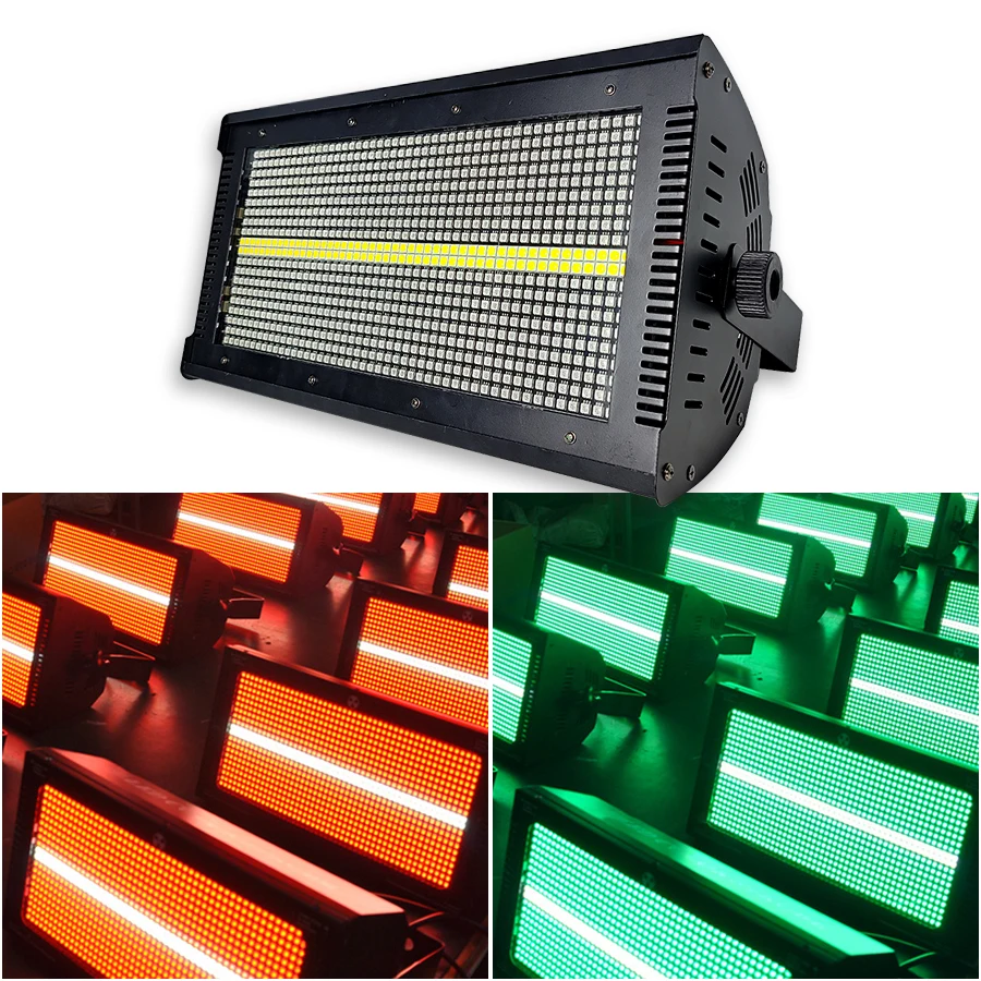 

1000W RGB 3 in 1 Strobe Light LED Voice Control/DMX Stage Disco DJ Club Concert Holiday Festival Flashing Lighting Effect Light