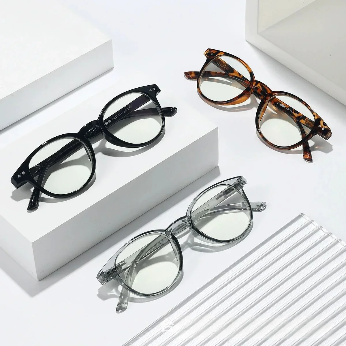 

Spring leg anti-blue light glasses frame rice nails high-end magnifying glass reading glasses DS-201889