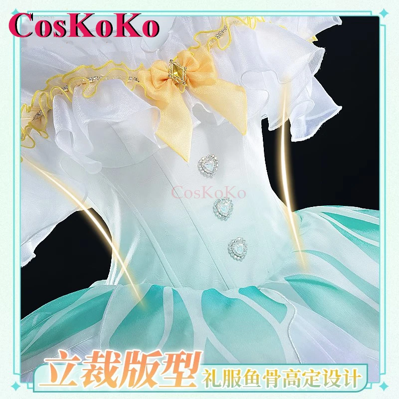 CosKoKo Firefly Cosplay Game Honkai: Star Rail Costume Sweet Elegant Bride Wedding Dress Halloween Party Role Play Clothing S-XL