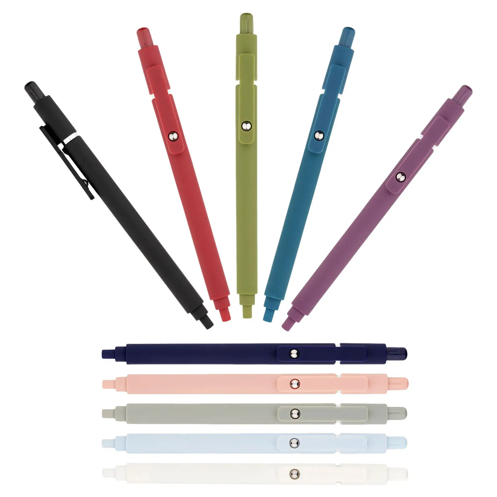 

10Pcs Retractable Neutral Pens Black Ink Fine Point Smooth Writing Quick Dry Office School Supplies Journaling Ballpoint Pens