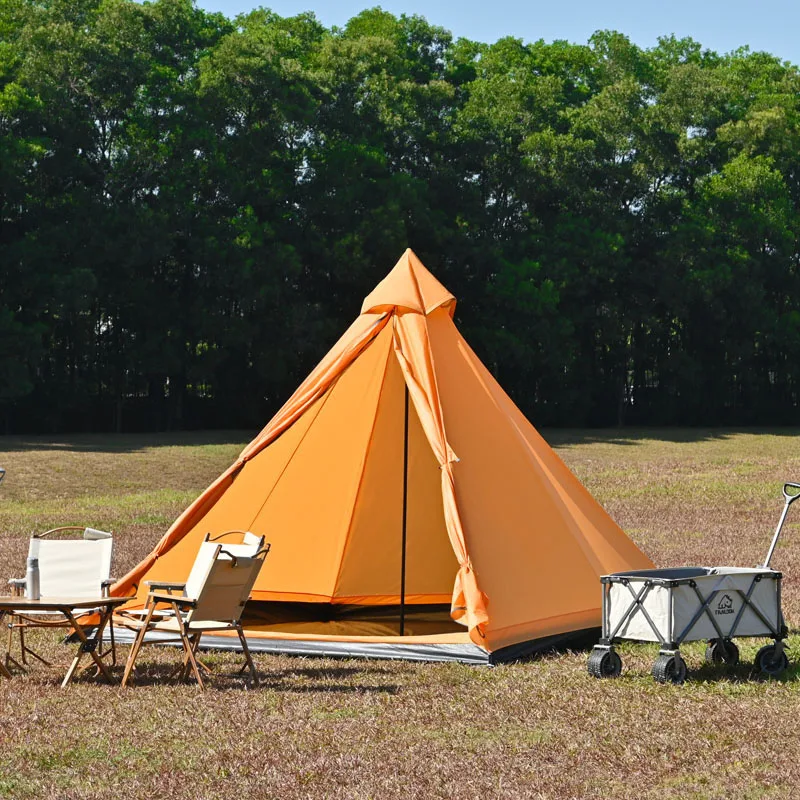 

Outdoor Waterproof Luxury Picnic Big 3M Tepee Mongolia Indian Tipi Tent Cotton Canvas Pyramid Camping Teepee Tent For Adults