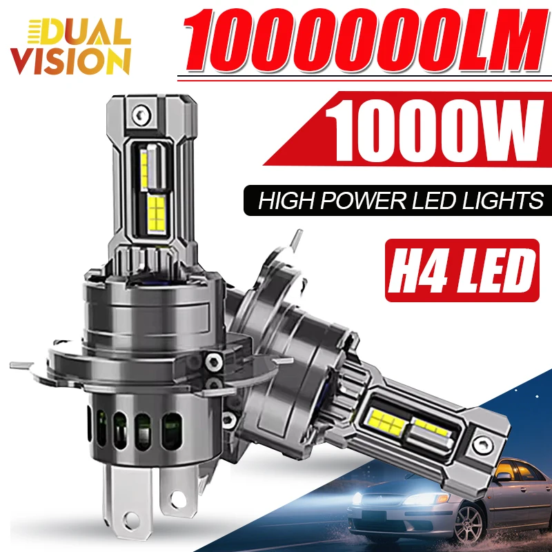 

1000000LM Canbus H4 H7 LED Headlight Bulbs 9003 HB2 lampada High Low Beam Car Light Turbo Led Diode Lamp Auto 6000K White 12V