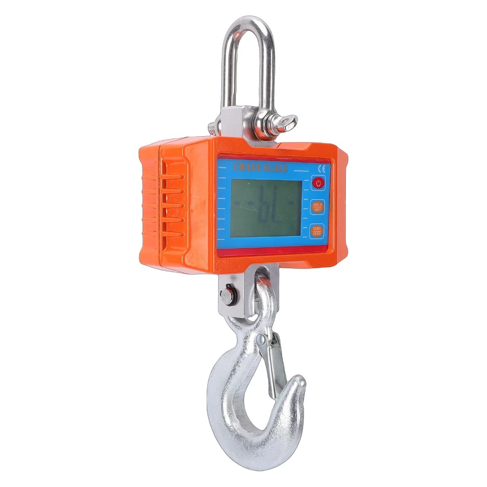 /1000kg /Electronic /Crane Scale LCD Backlit Display Portable Hook Weighing Tool For Industrial Construction Agriculture Heavy D