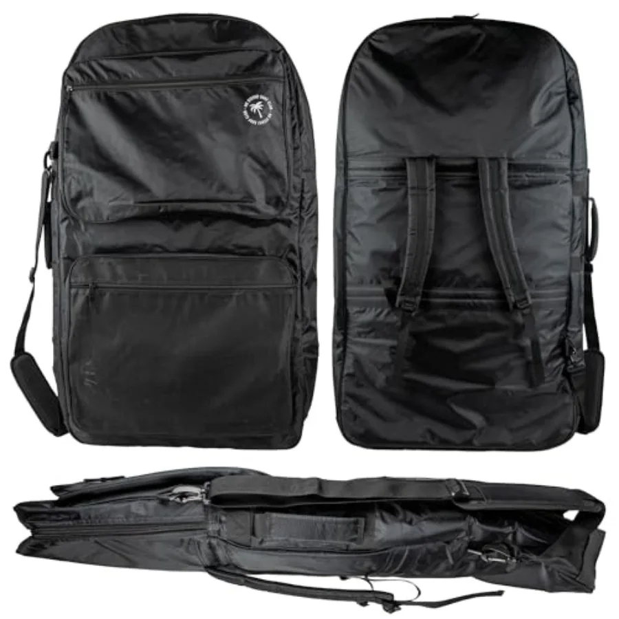 

Premium Bodyboard Bag for Beach Use Durable Nylon Black Padded Protection Removable Shoulder Strap Cushioned Backpack Straps an