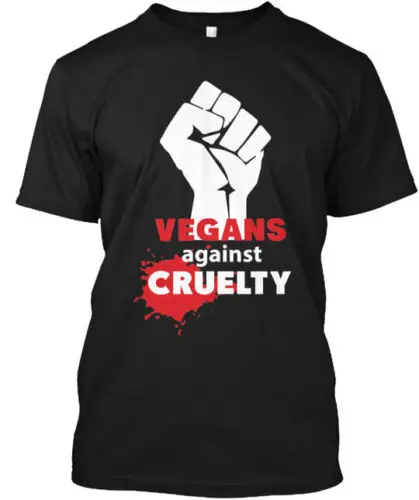 Vegans Against Cruelty T-Shirt Made in the USA Size S to 5XL