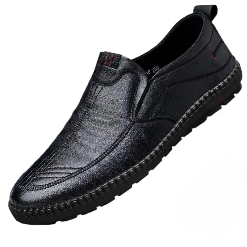 

Men's Shoes, Soft Leather, Soft Soles, Non-slip Business Board Shoes, Casual Men's Lazy People Kick To Drive