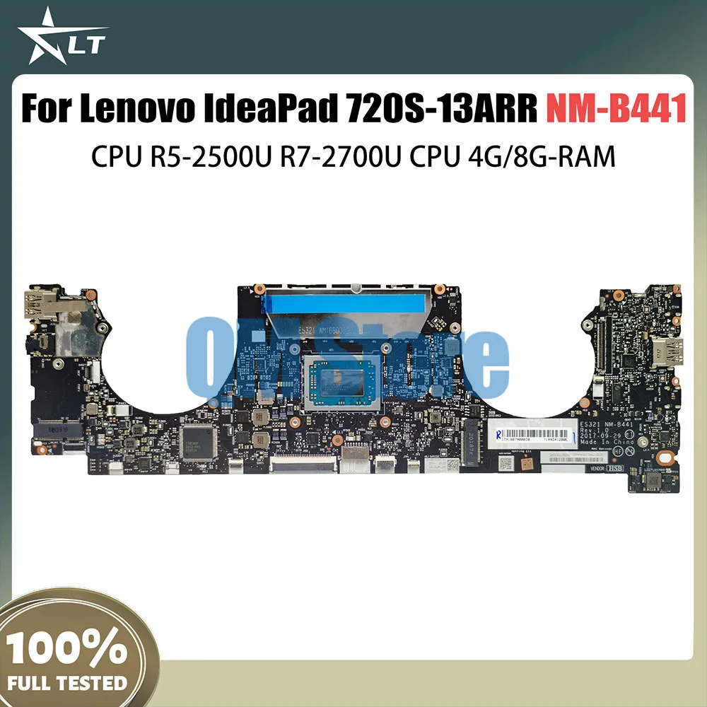 

NM-B441 Mainboard For Lenovo IdeaPad 720S-13ARR Laptop Motherboard R5-2500U R7-2700U CPU 4G 8G-RAM 5B20Q59464 5B20Q59378