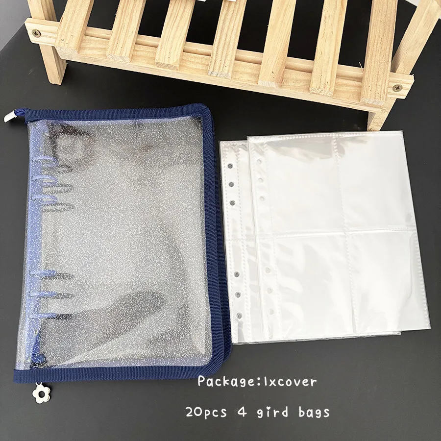SKYSONIC A5 Loseblatt-Aufbewahrung, transparente Kartenalbumseiten, Reißverschlusstaschen zum Organisieren von Dokumenten und Fotos – Detail 21