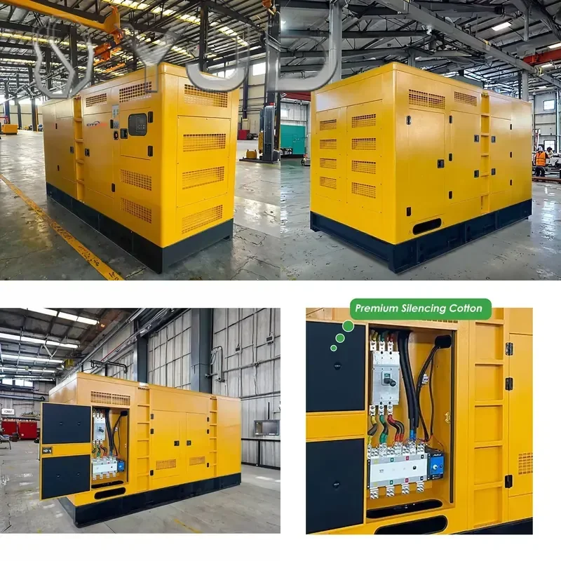 Premium Quality Standby 4/6/12/16 Cylinder Generator Set 750 KVA 600 KW Silent Generator for Construction Site