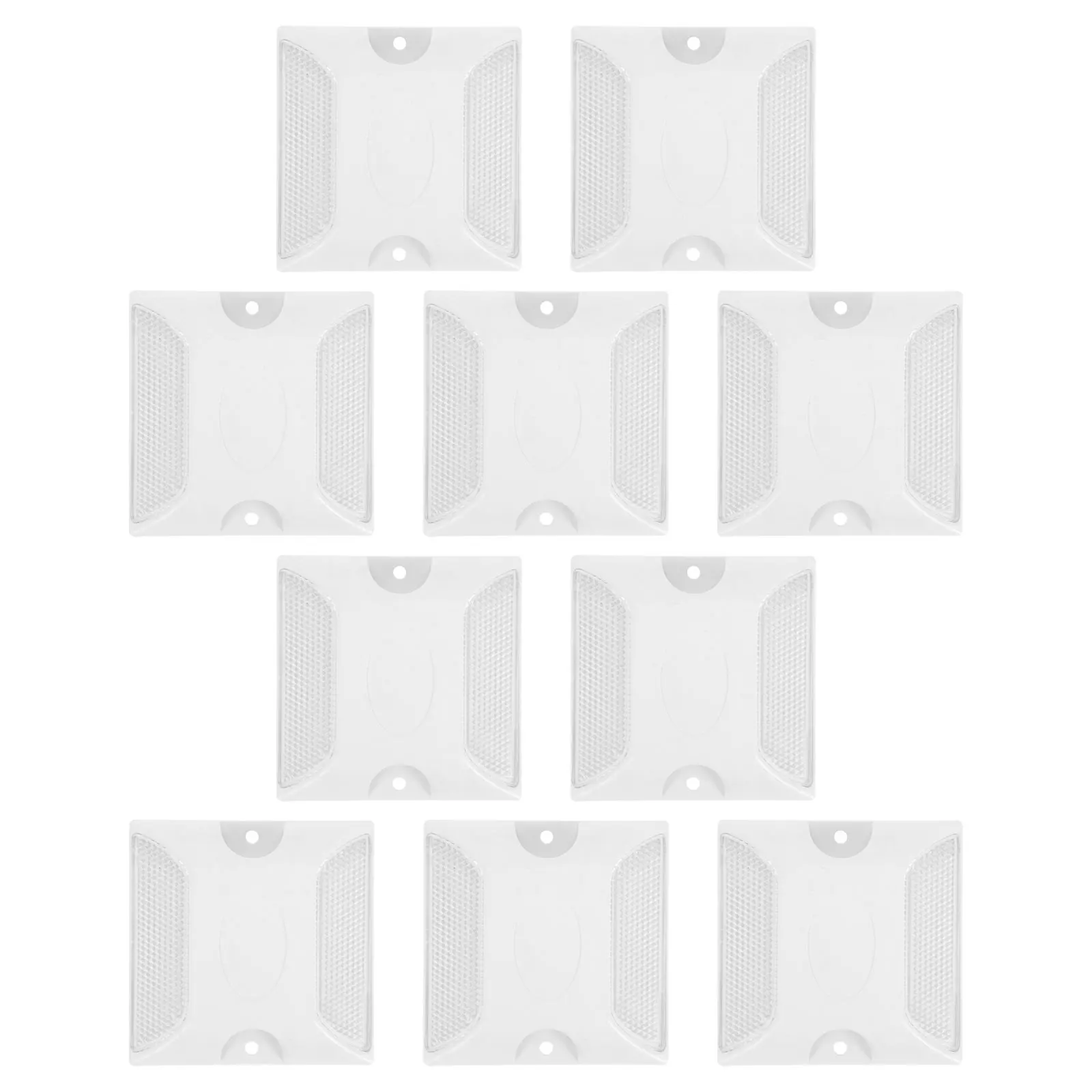 10 قطعة علامات الأسفلت العاكسة درب مدخل عاكسات عالية الانعكاس الطريق ترصيع عاكس الطريق ترصيع ABS