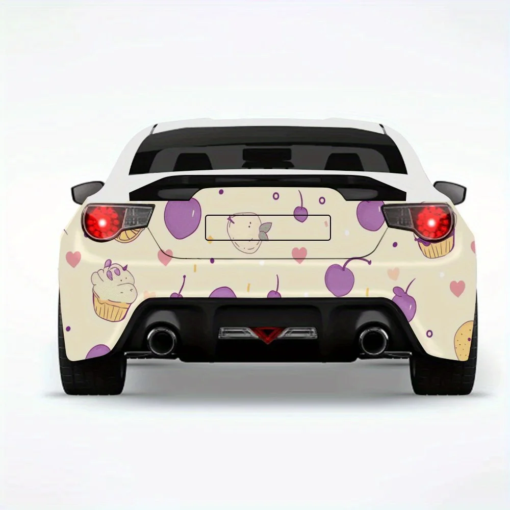 

Симпатичная наклейка на автомобиль с фруктами, виниловая наклейка на заднюю часть автомобиля, водонепроницаемые самоклеящиеся виниловые наклейки для хвоста и бампера автомобиля, De