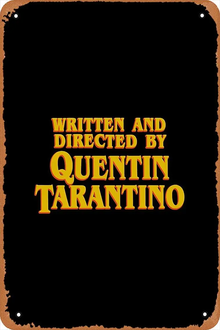 placa-de-metal-niumowang-escrito-e-dirigido-por-quentin-tarantino-tin-poster-12-x-8-polegadas