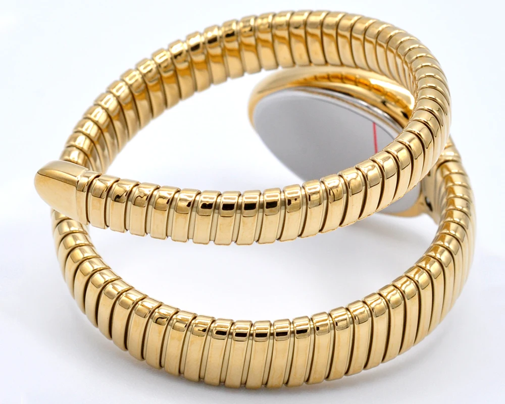 2026 High Quality Gold Diamond Set Snake Shaped Dress Watch Bangle Style Fashionable Unique Brand Same Style Women's Wristwatch S194b831a6d094efaad1fdce734bfe04ab