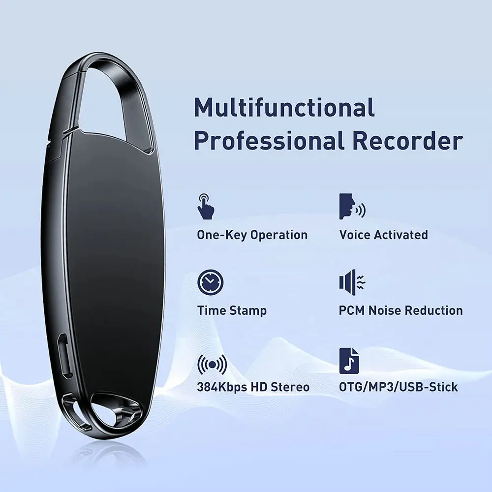 

Vandlion V13 Voice Activated Recorder Digital HD Noise Reduction Sound Recording USB Pen MP3 Player