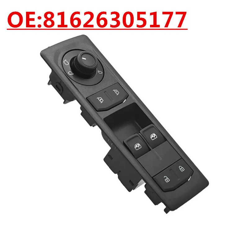 

OE:81626305177/81255030381/81255030380/81255250303/81255030378 Suitable for MAN truck power window control switch